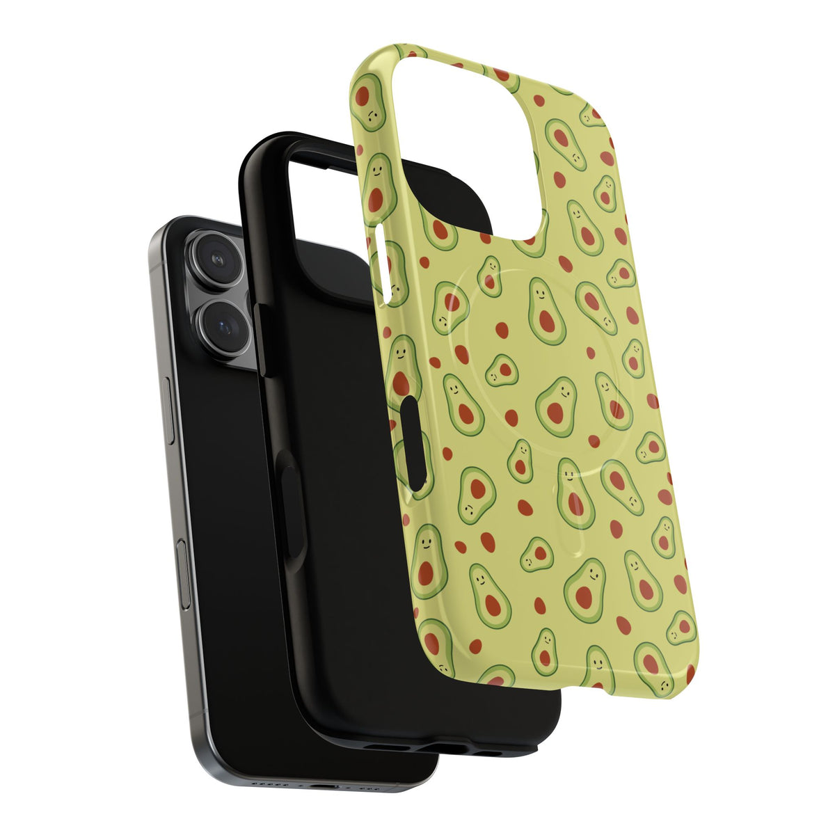 Avocado Pattern Tough Magnetic Phone Case — Cute Kawaii Avocado Design
