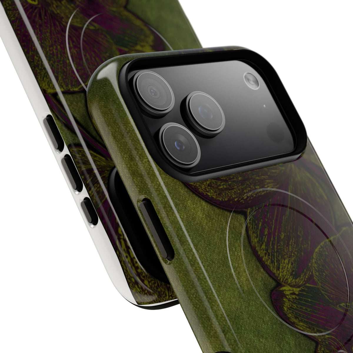 Floral Olive Tough Magnetic Phone Case