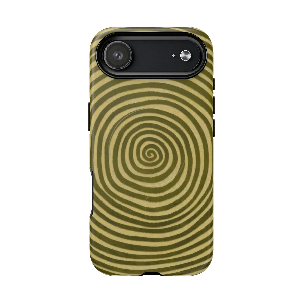 Olive Green Spiral Magnetic Phone Case