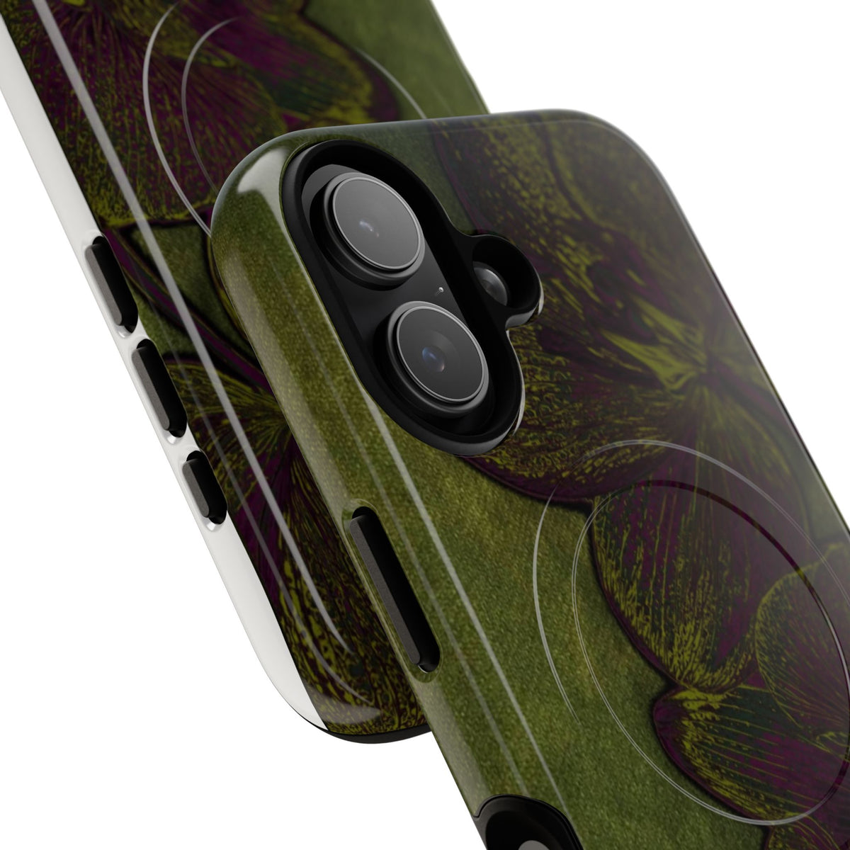 Floral Olive Tough Magnetic Phone Case