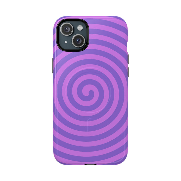Purple Spiral Tough Magnetic Phone Case — Durable Magnetic Snap-On Phone Cover