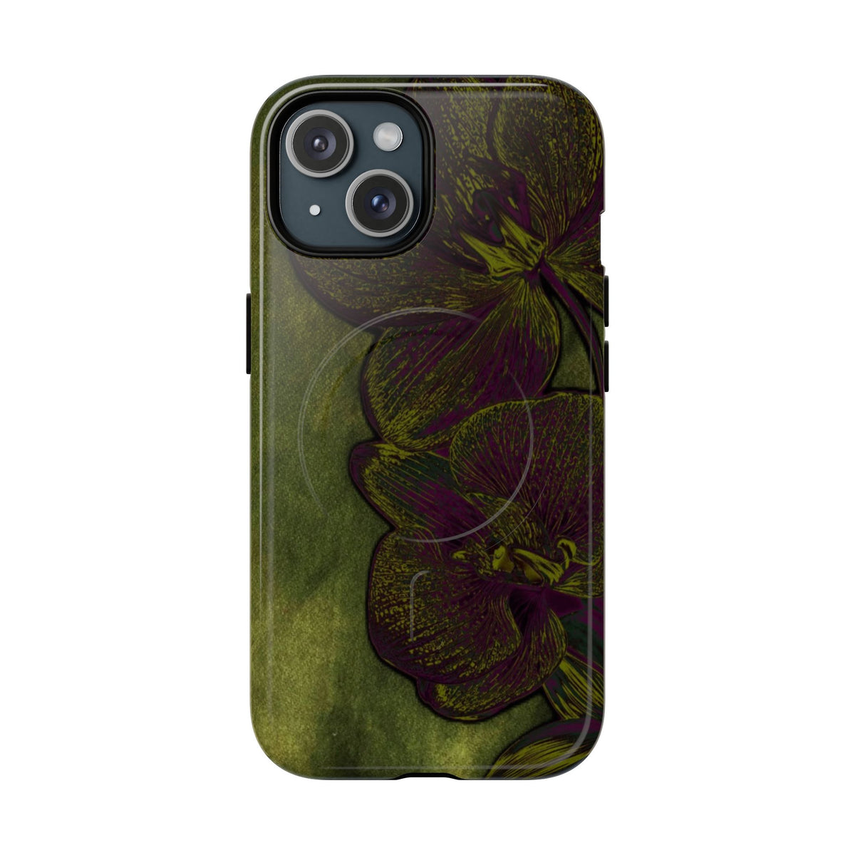 Floral Olive Tough Magnetic Phone Case