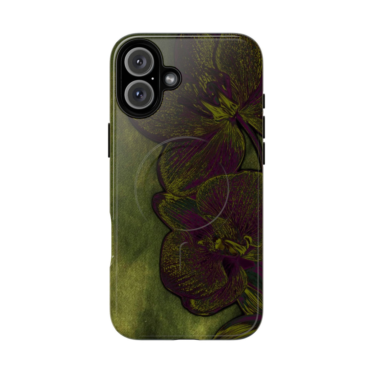 Floral Olive Tough Magnetic Phone Case