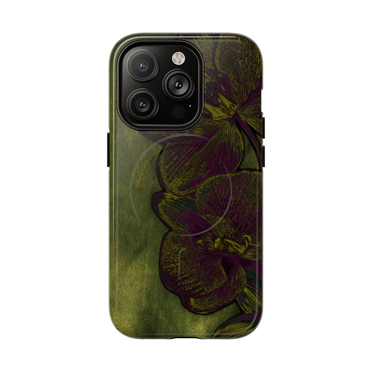 Floral Olive Tough Magnetic Phone Case