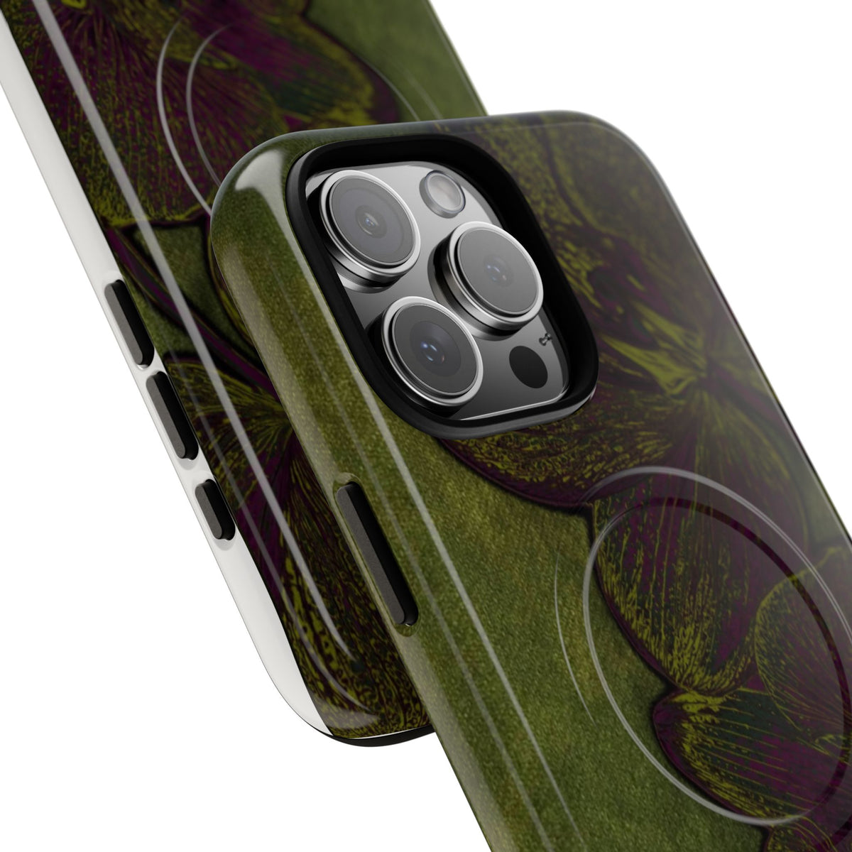 Floral Olive Tough Magnetic Phone Case