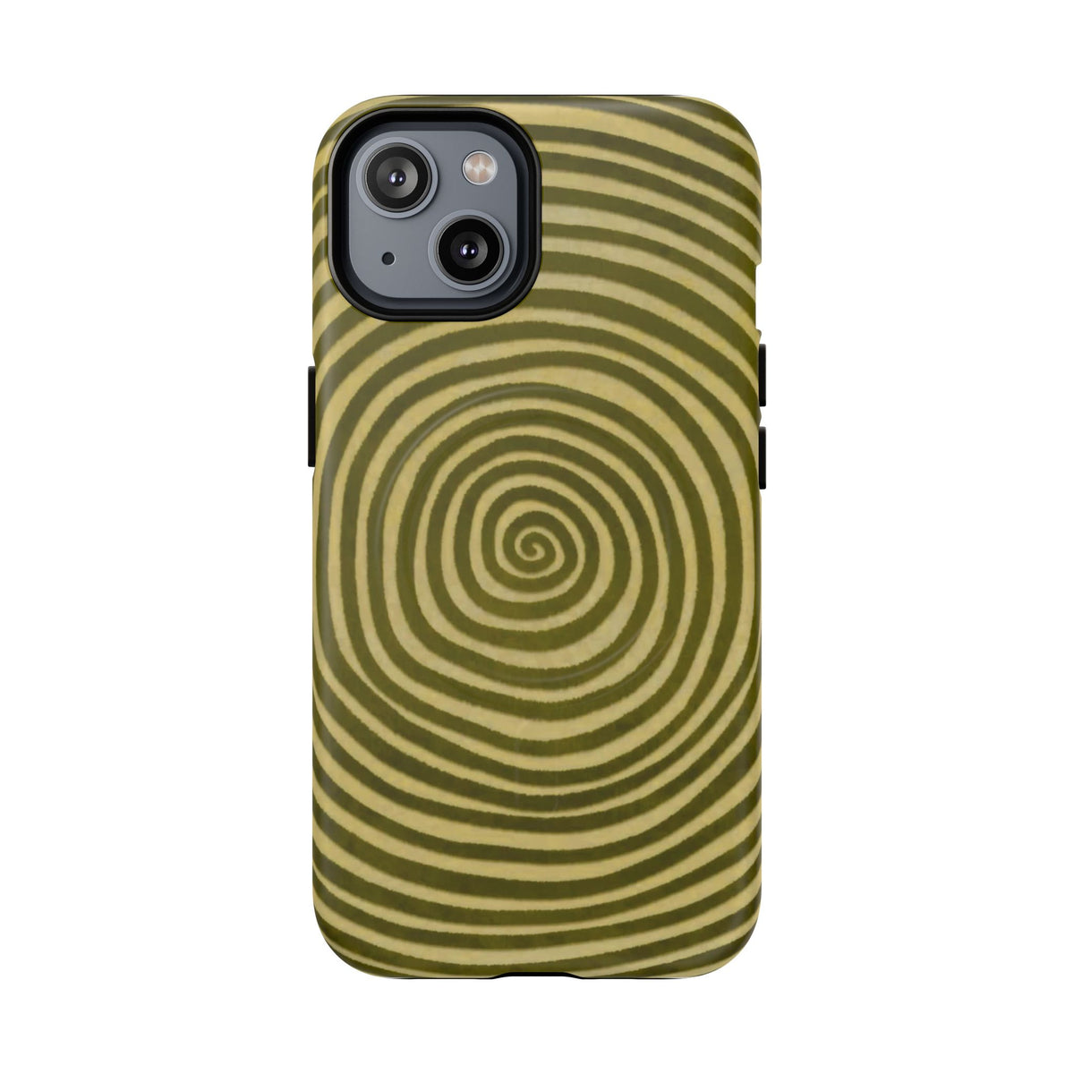 Olive Green Spiral Magnetic Phone Case