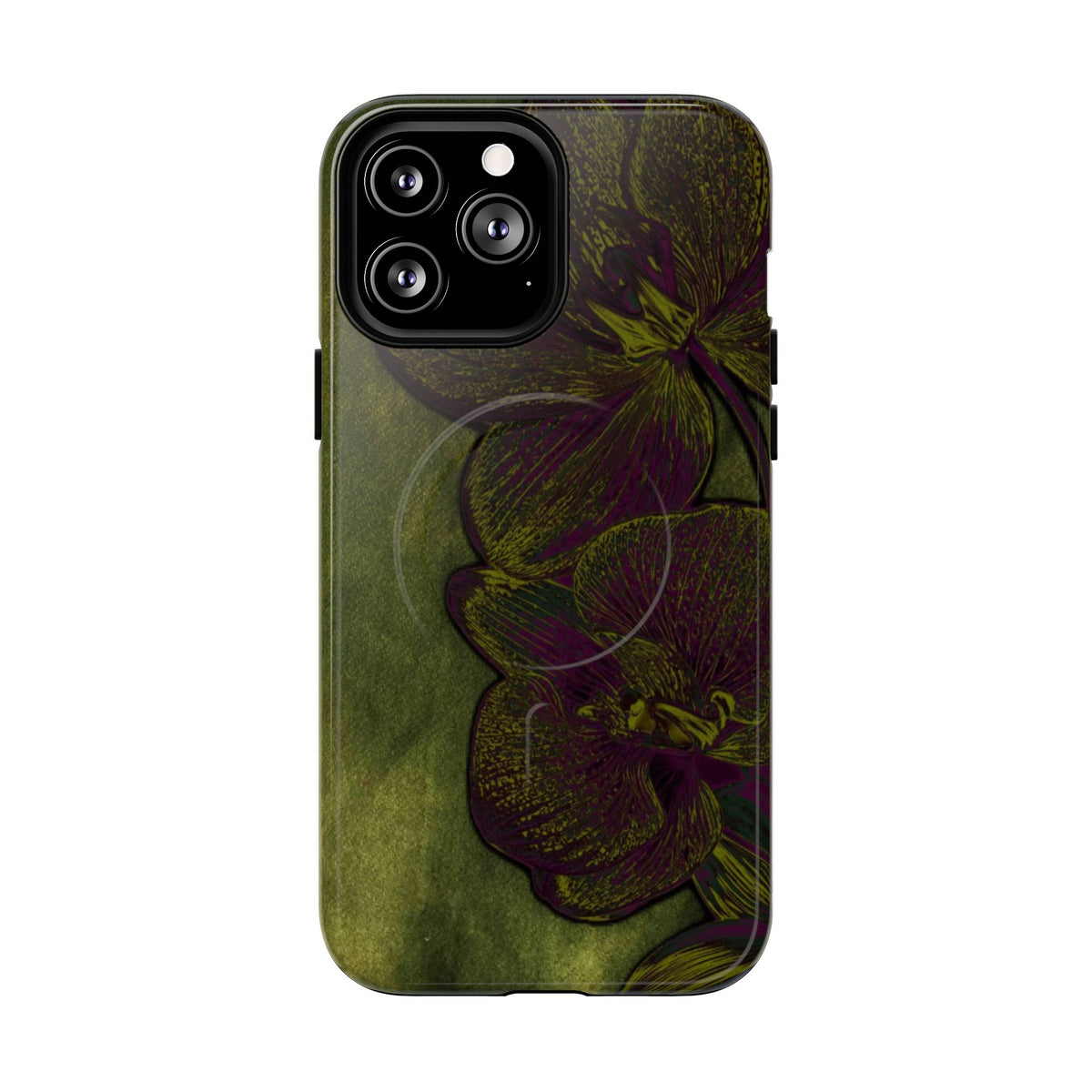 Floral Olive Tough Magnetic Phone Case