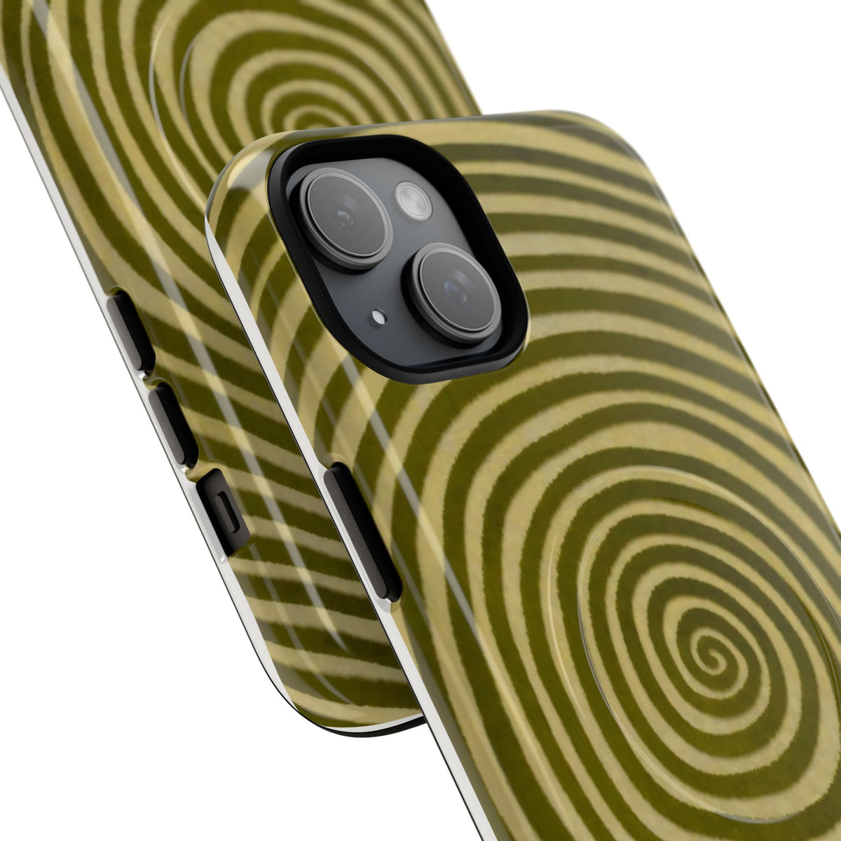 Olive Green Spiral Magnetic Phone Case