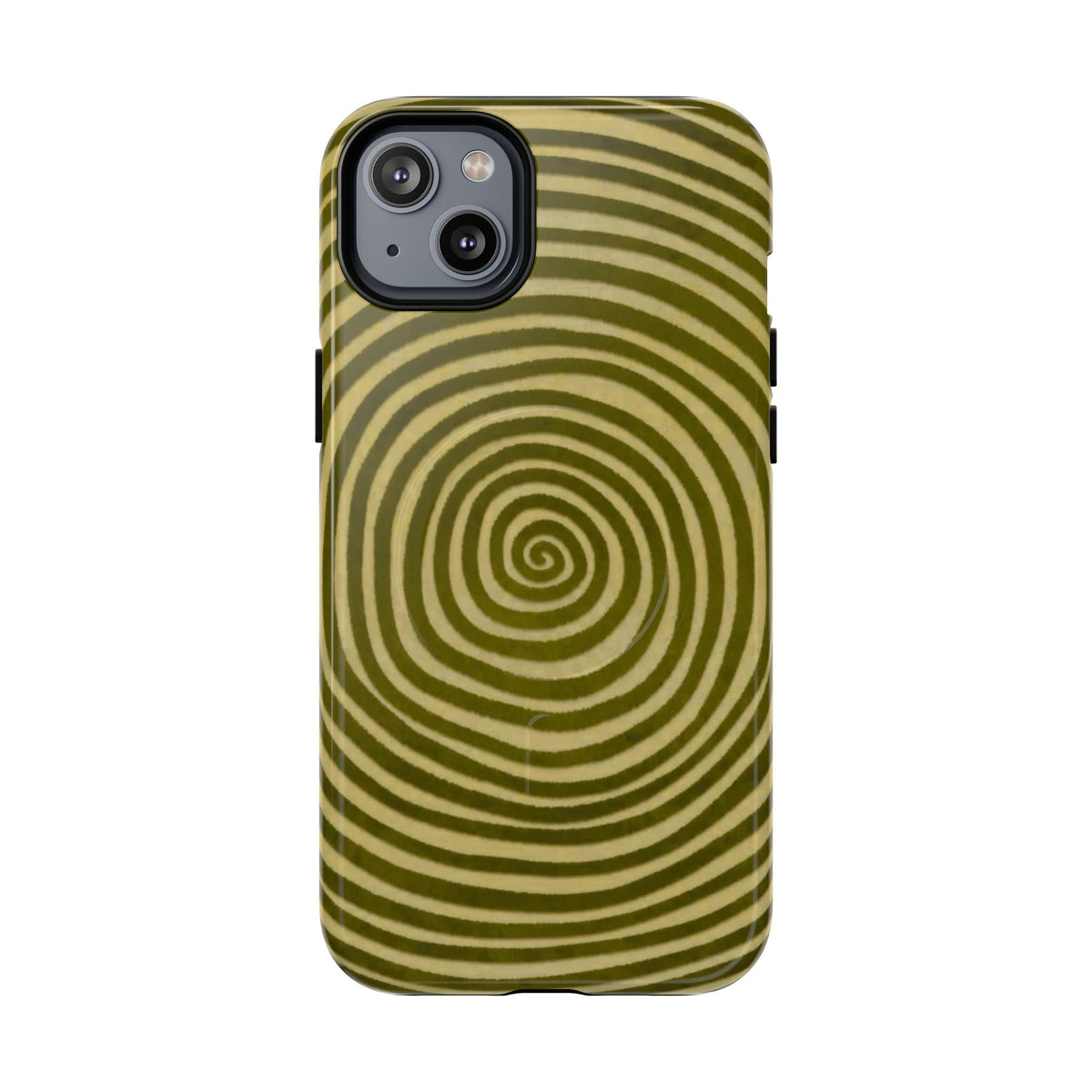 Olive Green Spiral Magnetic Phone Case