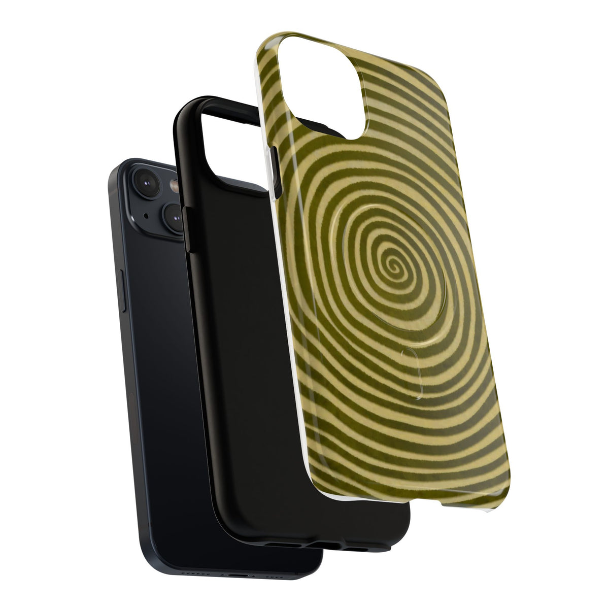 Olive Green Spiral Magnetic Phone Case