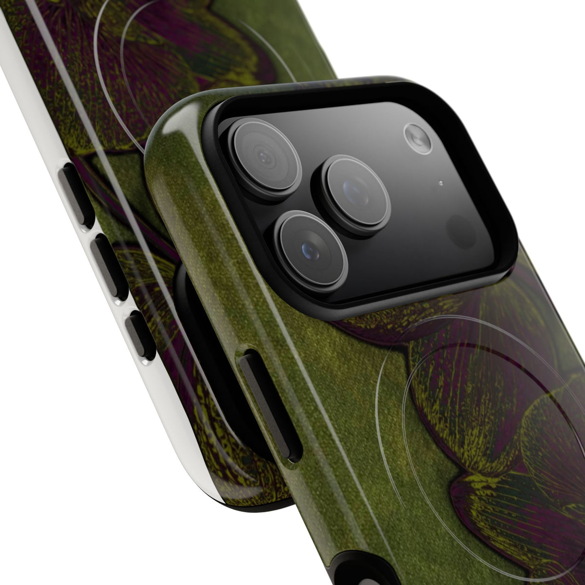 Floral Olive Tough Magnetic Phone Case