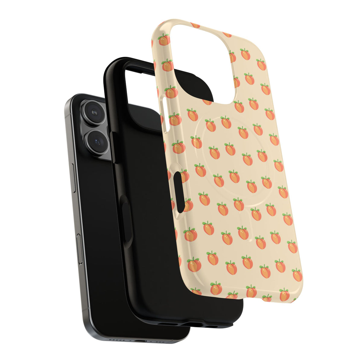 Peach Pattern Magnetic Phone Case