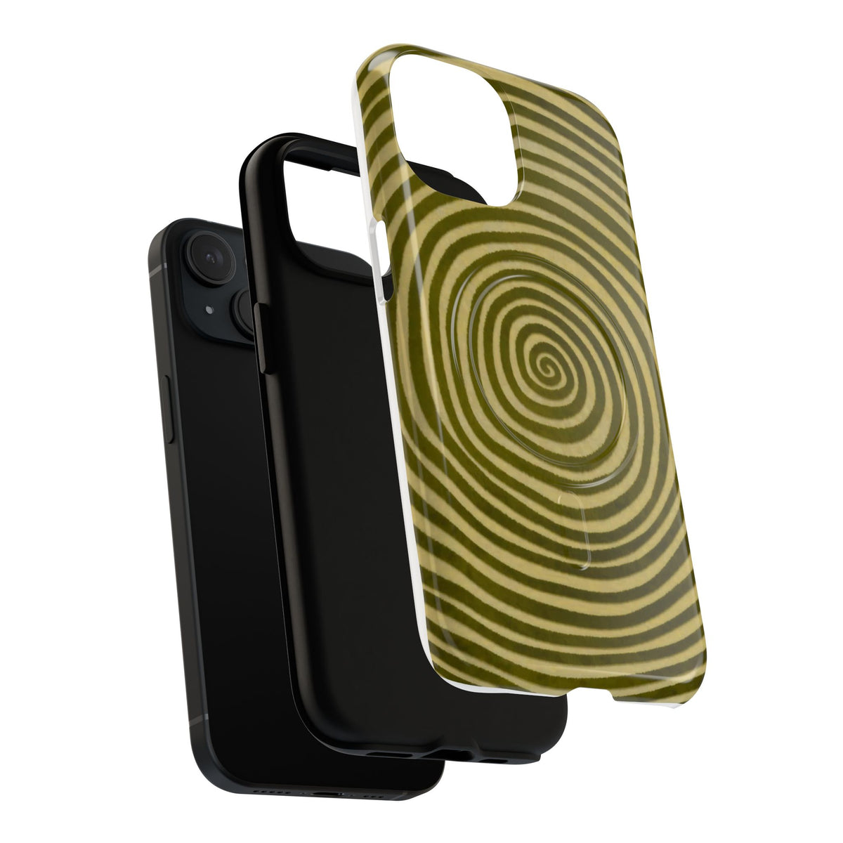 Olive Green Spiral Magnetic Phone Case