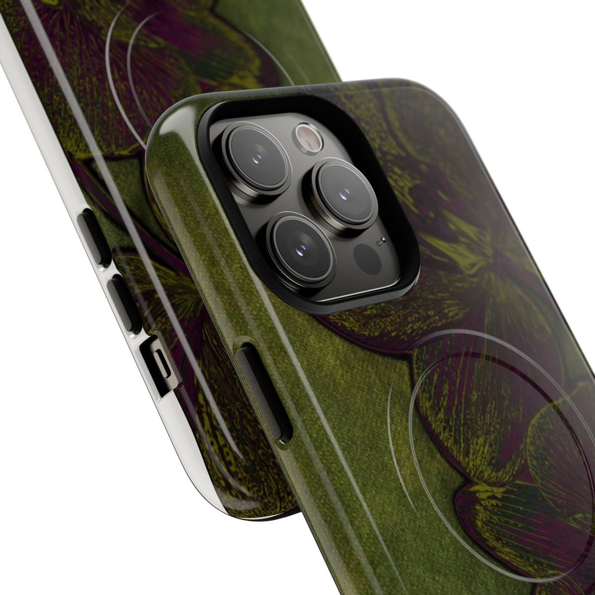 Floral Olive Tough Magnetic Phone Case