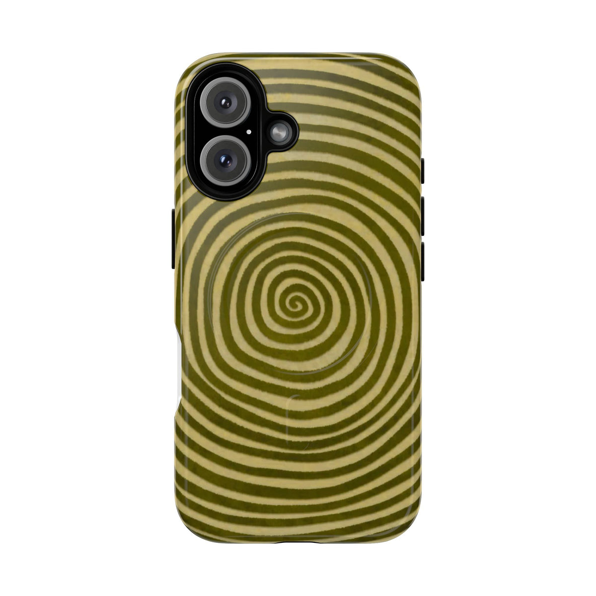 Olive Green Spiral Magnetic Phone Case