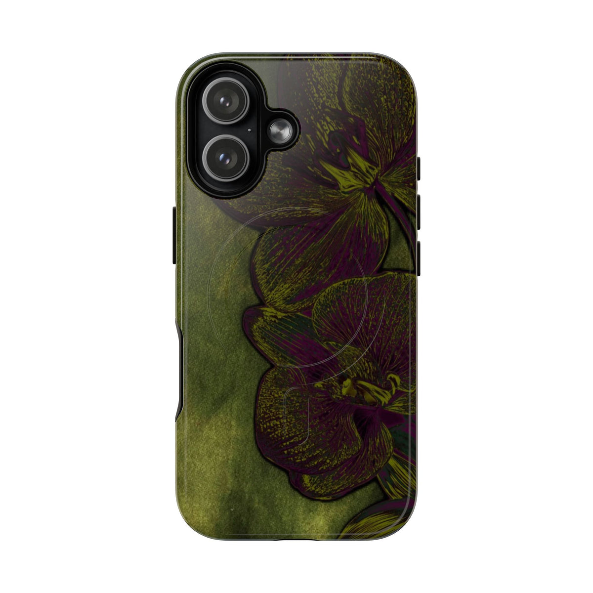 Floral Olive Tough Magnetic Phone Case