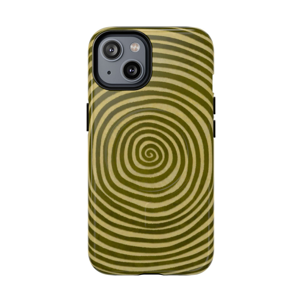 Olive Green Spiral Magnetic Phone Case
