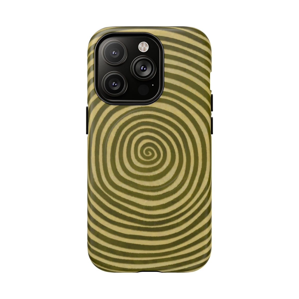 Olive Green Spiral Magnetic Phone Case