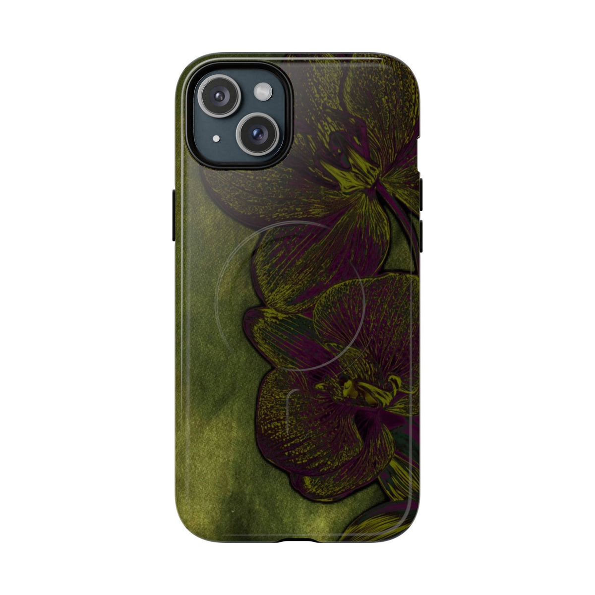 Floral Olive Tough Magnetic Phone Case