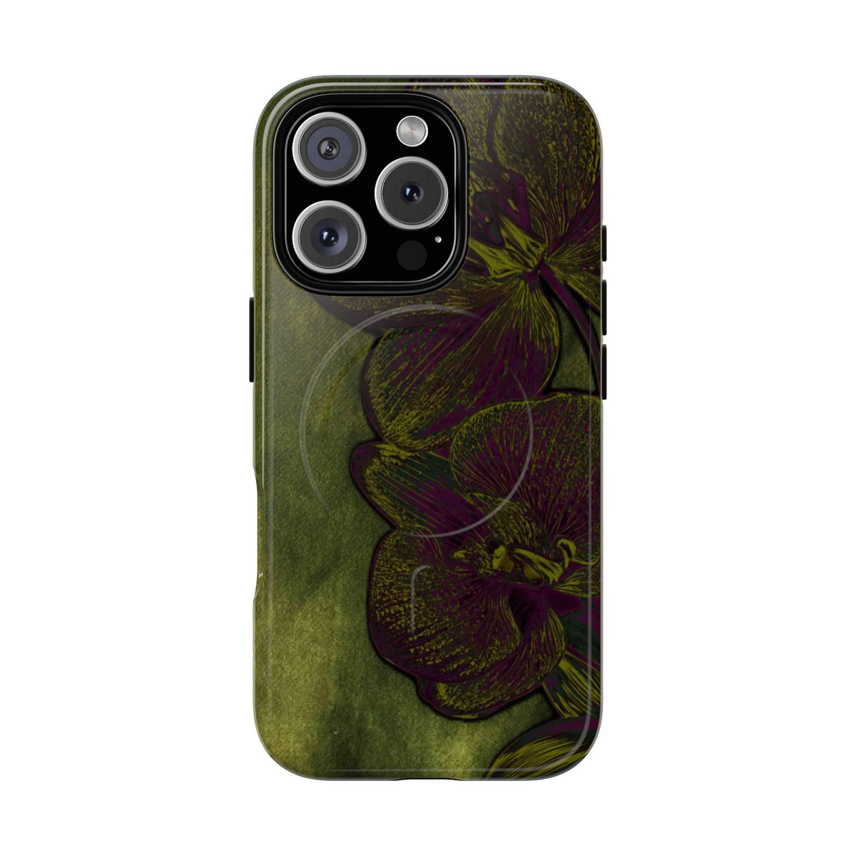 Floral Olive Tough Magnetic Phone Case