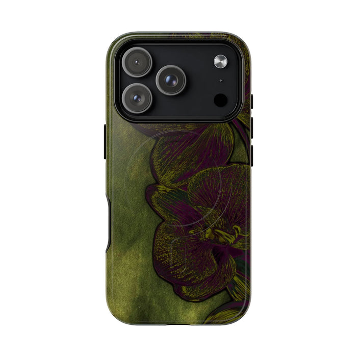 Floral Olive Tough Magnetic Phone Case
