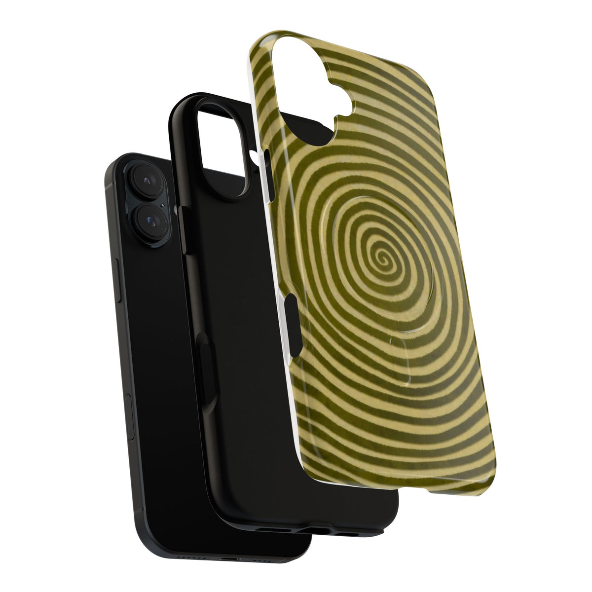 Olive Green Spiral Magnetic Phone Case