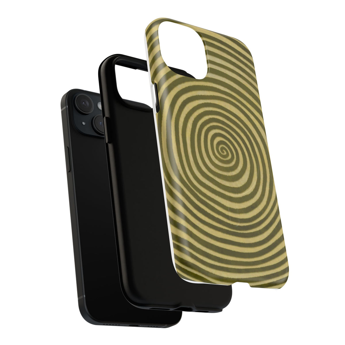 Olive Green Spiral Magnetic Phone Case