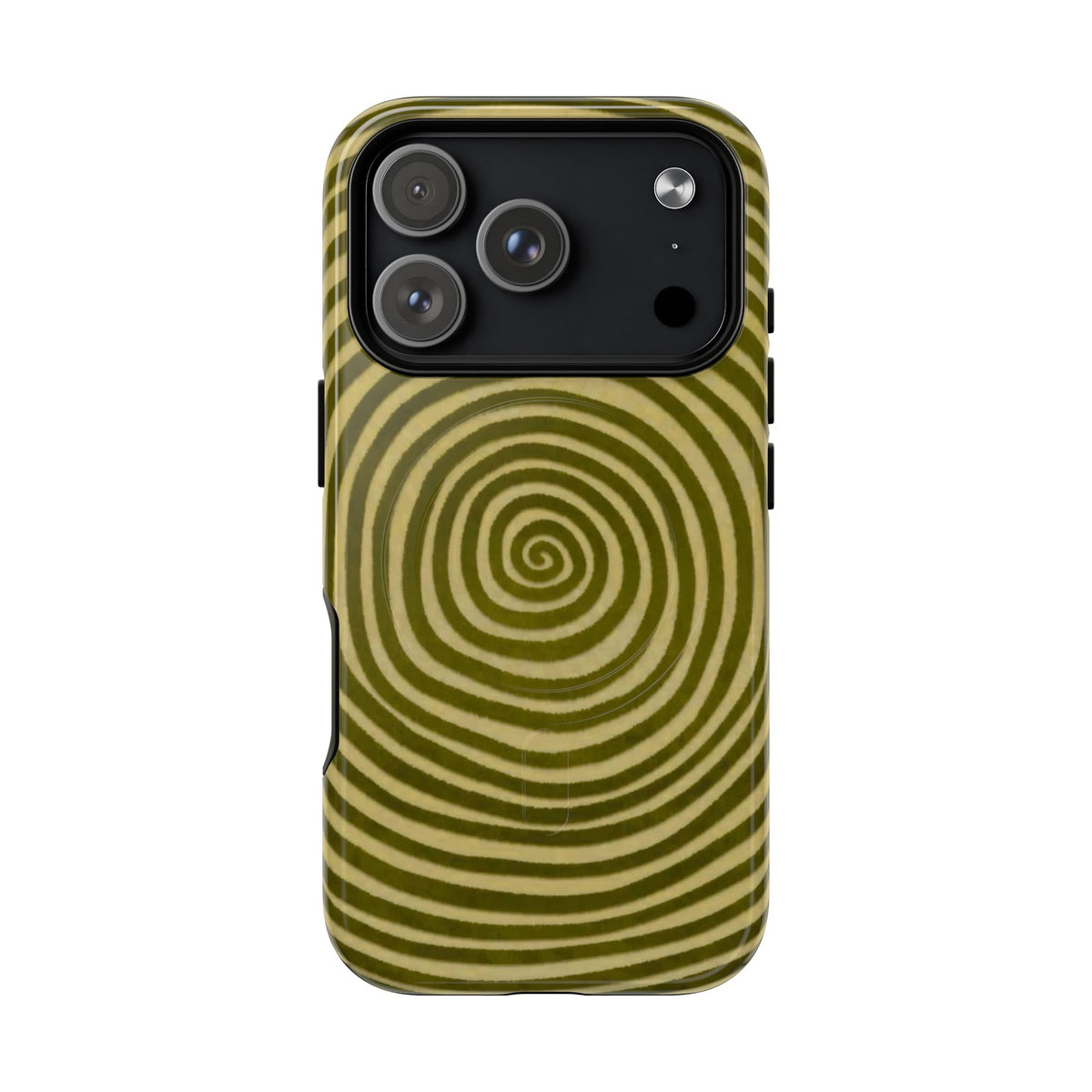 Olive Green Spiral Magnetic Phone Case