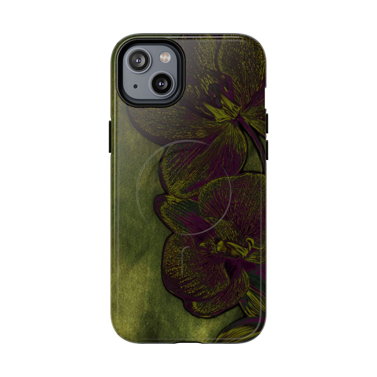 Floral Olive Tough Magnetic Phone Case