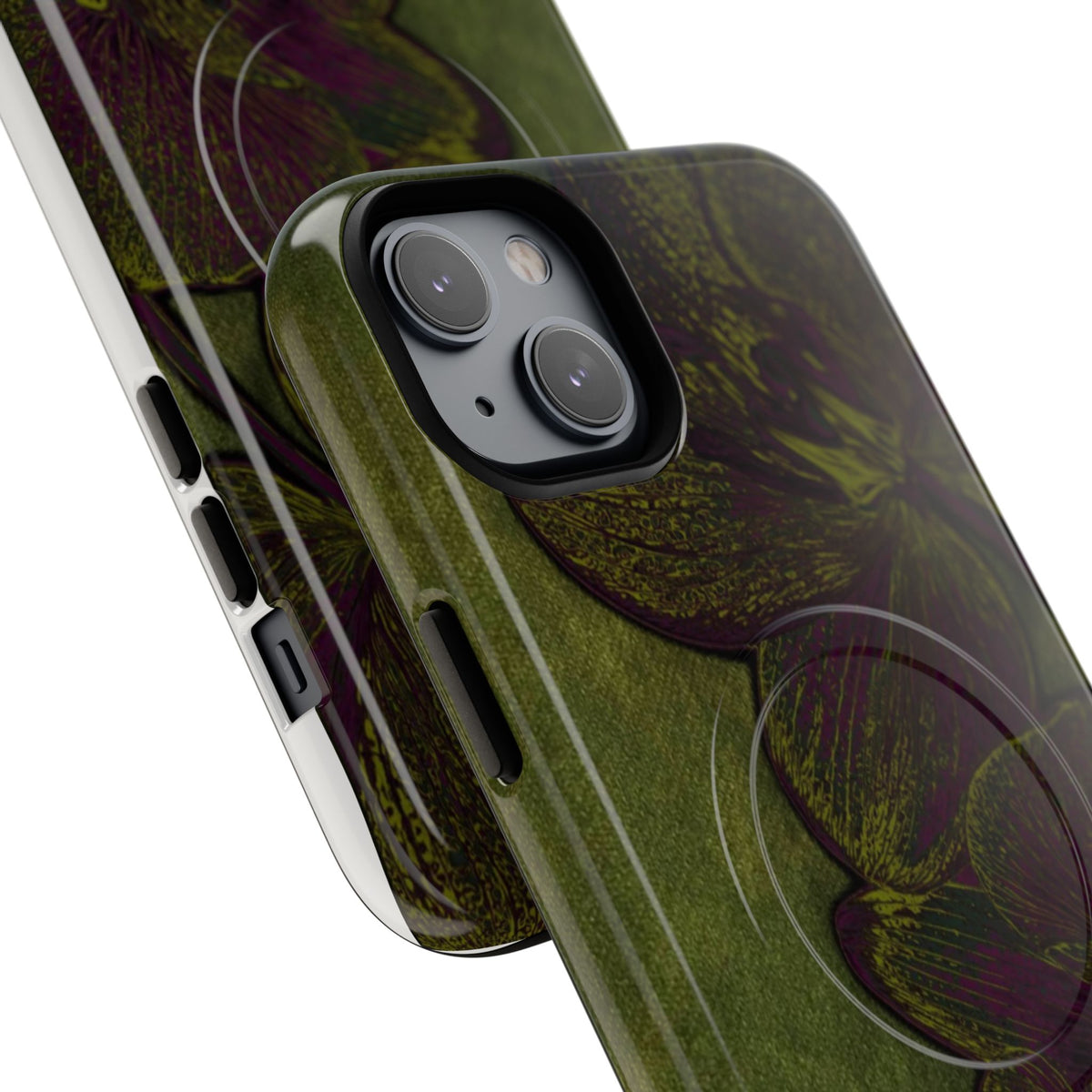 Floral Olive Tough Magnetic Phone Case
