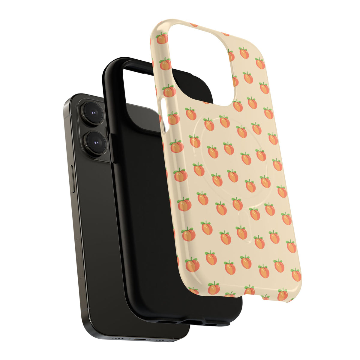 Peach Pattern Magnetic Phone Case