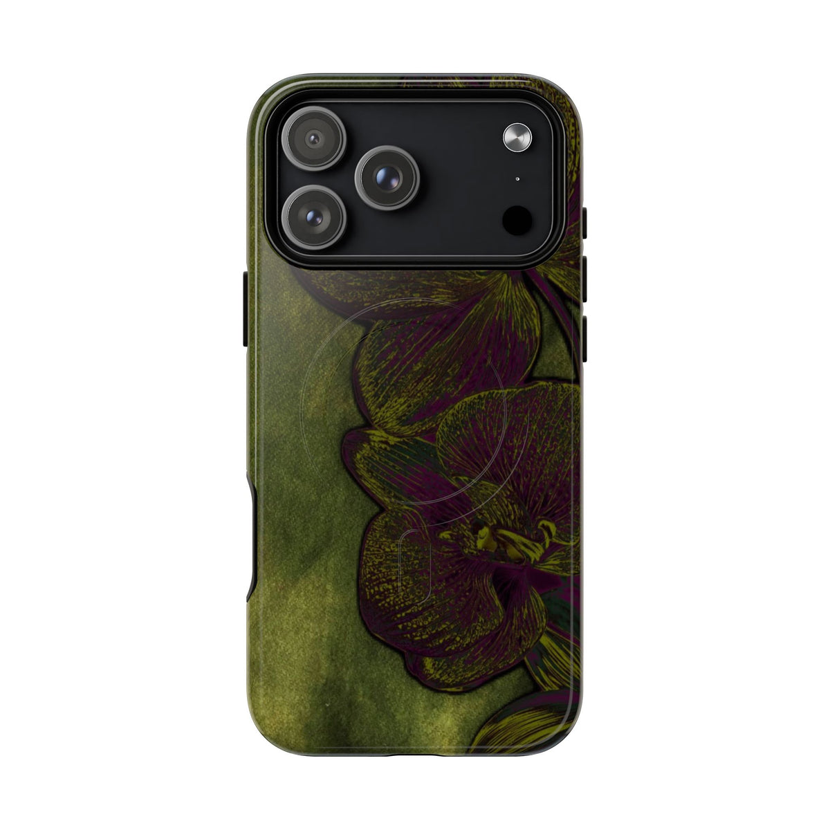Floral Olive Tough Magnetic Phone Case
