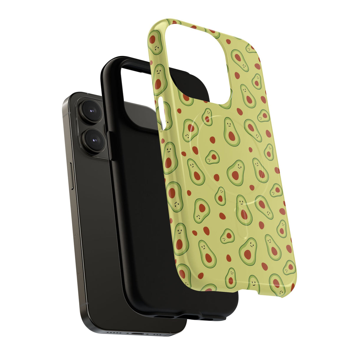 Avocado Pattern Tough Magnetic Phone Case — Cute Kawaii Avocado Design