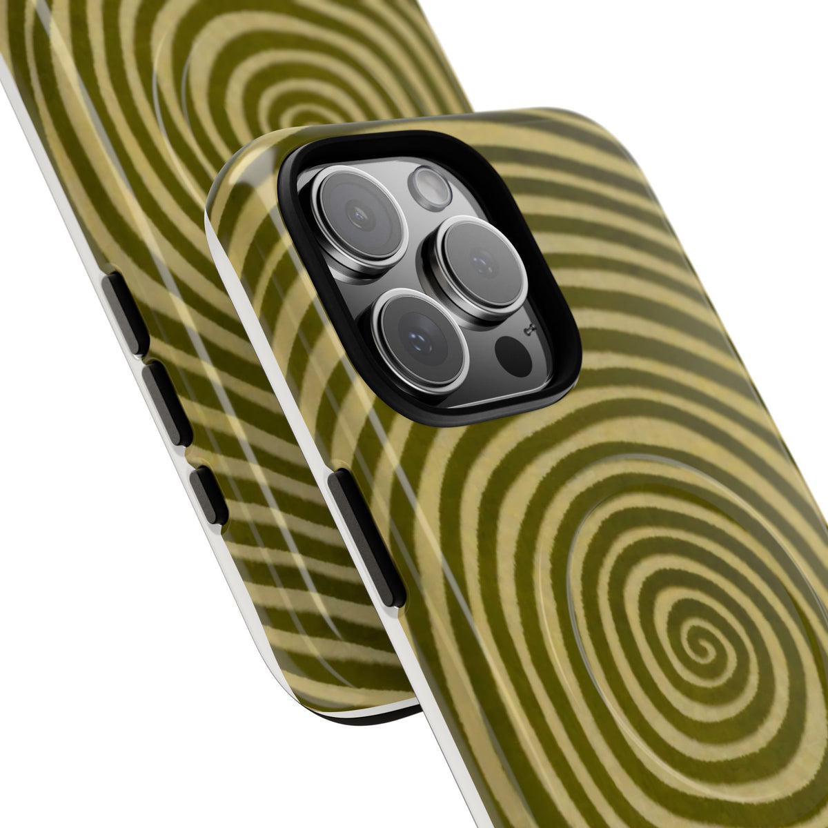 Olive Green Spiral Magnetic Phone Case