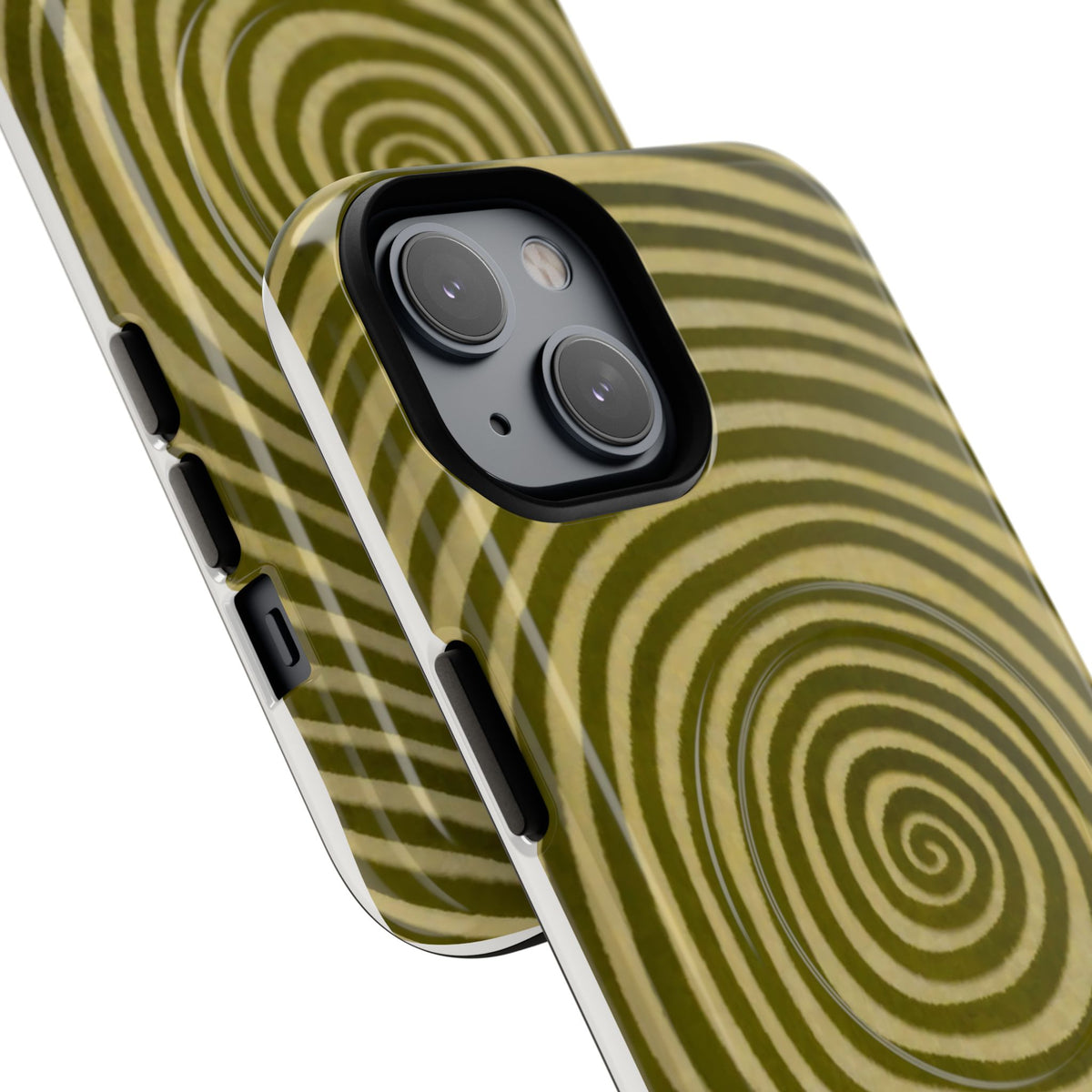 Olive Green Spiral Magnetic Phone Case