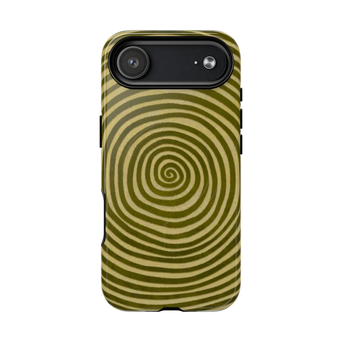 Olive Green Spiral Magnetic Phone Case