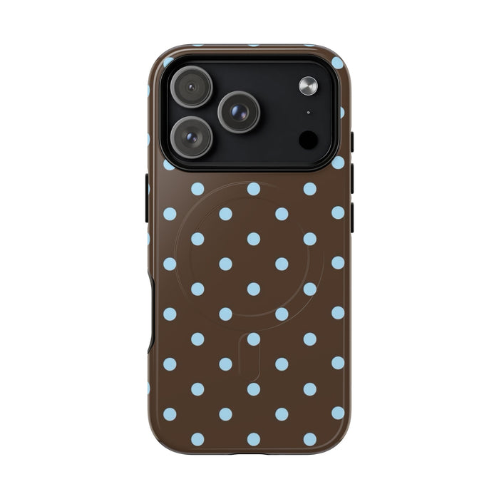 Blue Polka Dot Tough Magnetic Phone Case