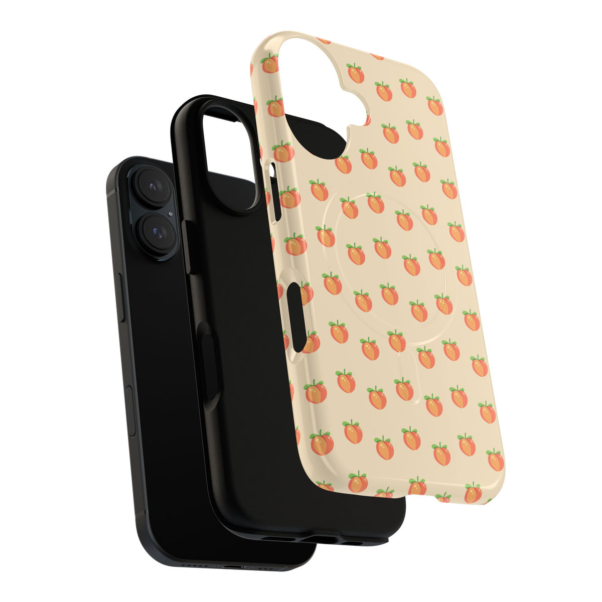 Peach Pattern Magnetic Phone Case