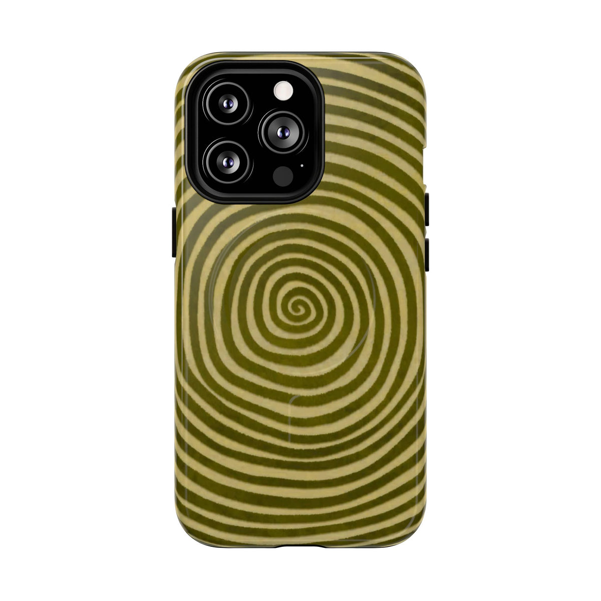 Olive Green Spiral Magnetic Phone Case