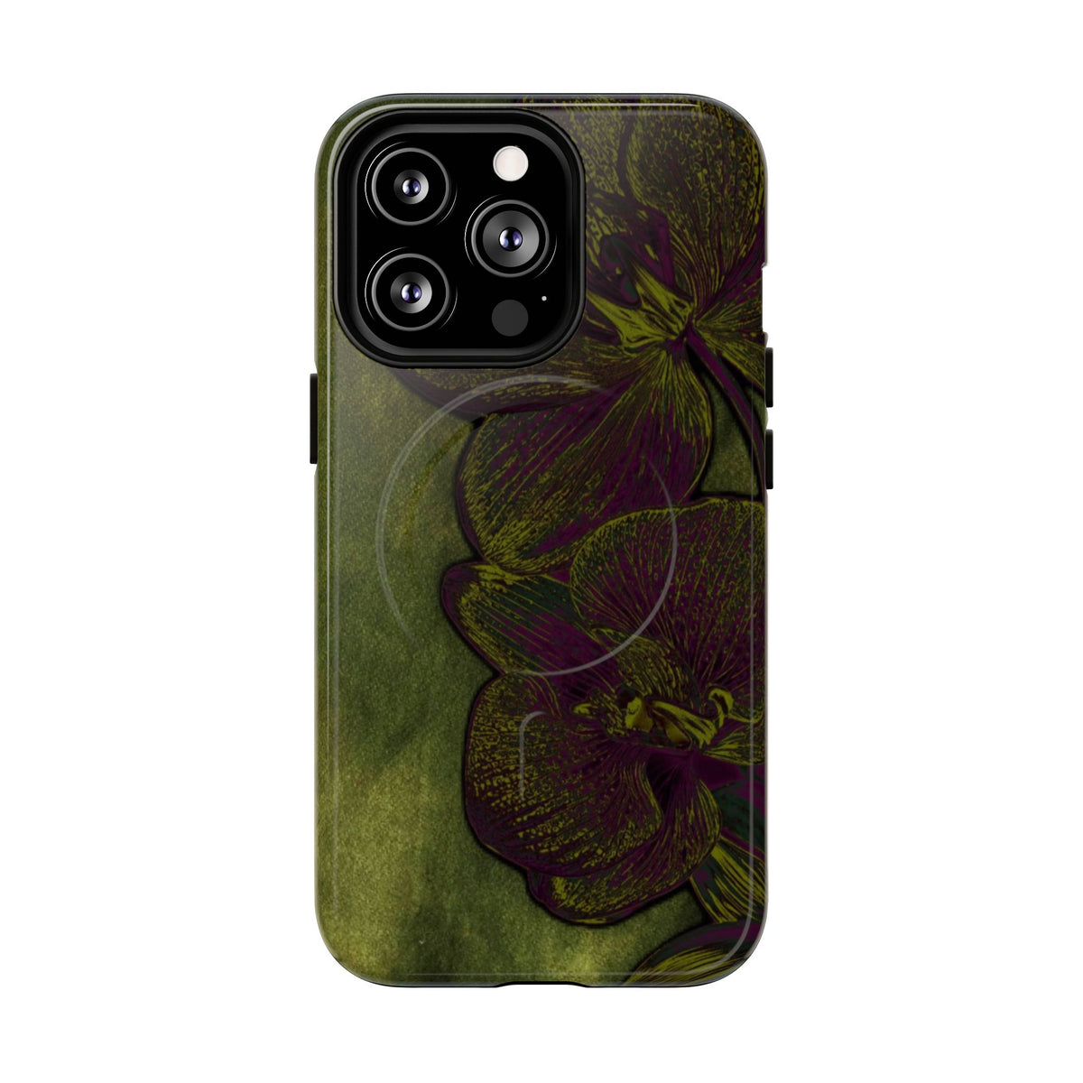 Floral Olive Tough Magnetic Phone Case