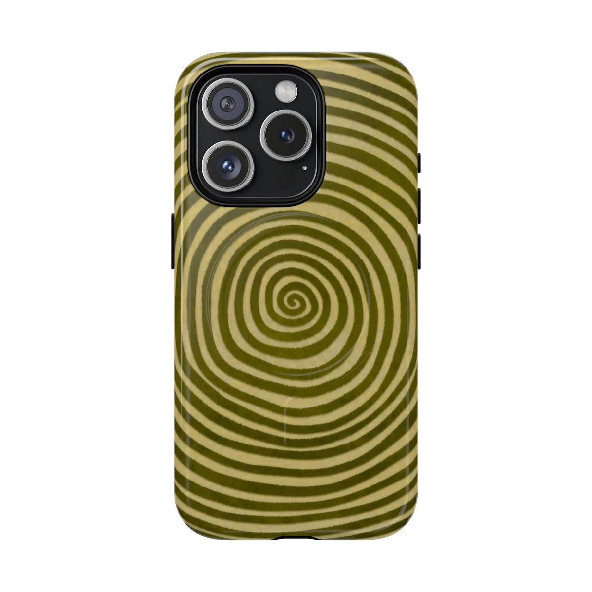 Olive Green Spiral Magnetic Phone Case