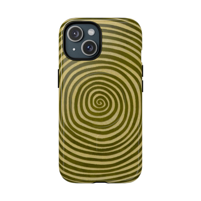 Olive Green Spiral Magnetic Phone Case