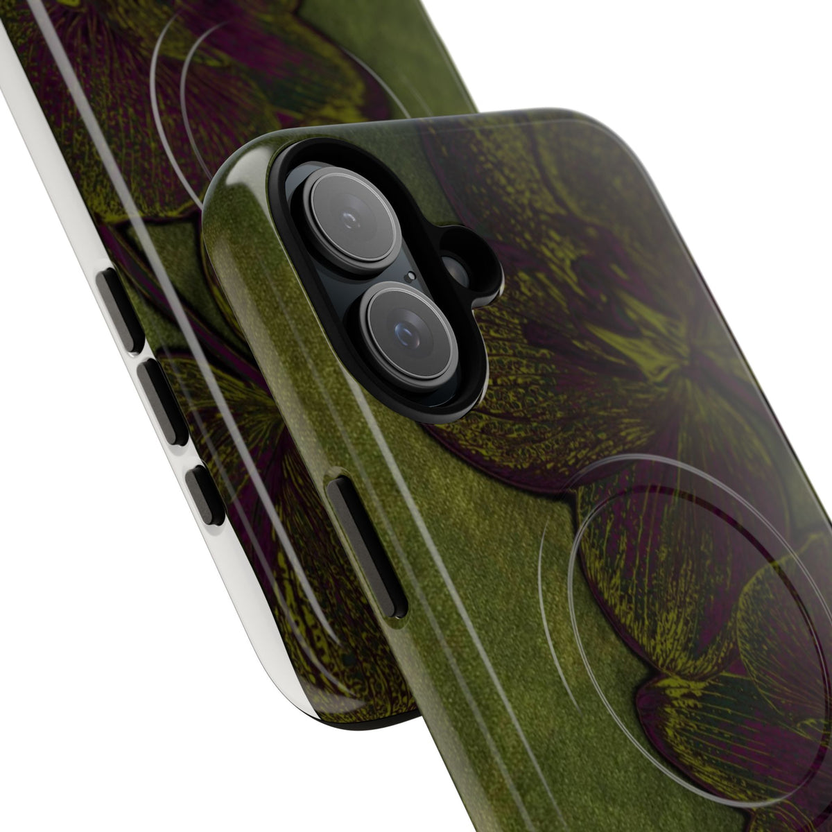 Floral Olive Tough Magnetic Phone Case