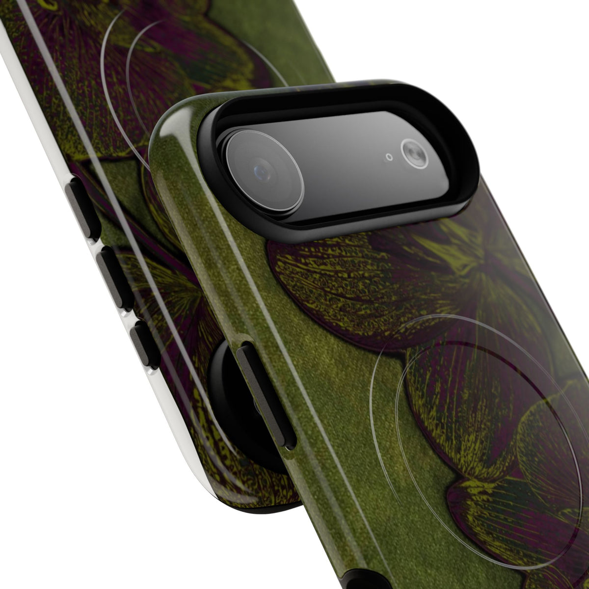 Floral Olive Tough Magnetic Phone Case