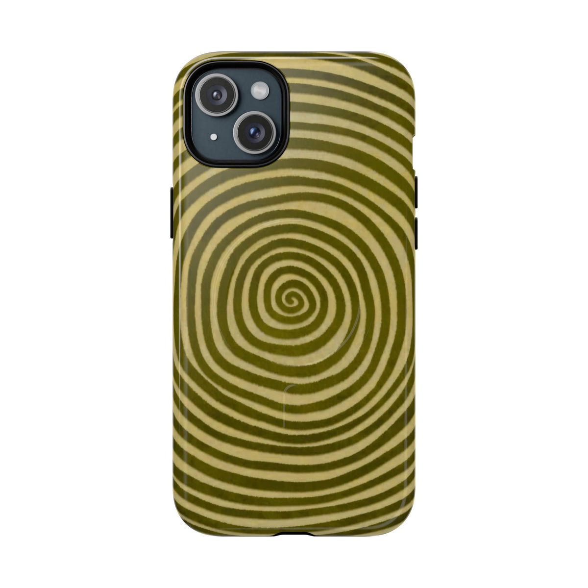 Olive Green Spiral Magnetic Phone Case