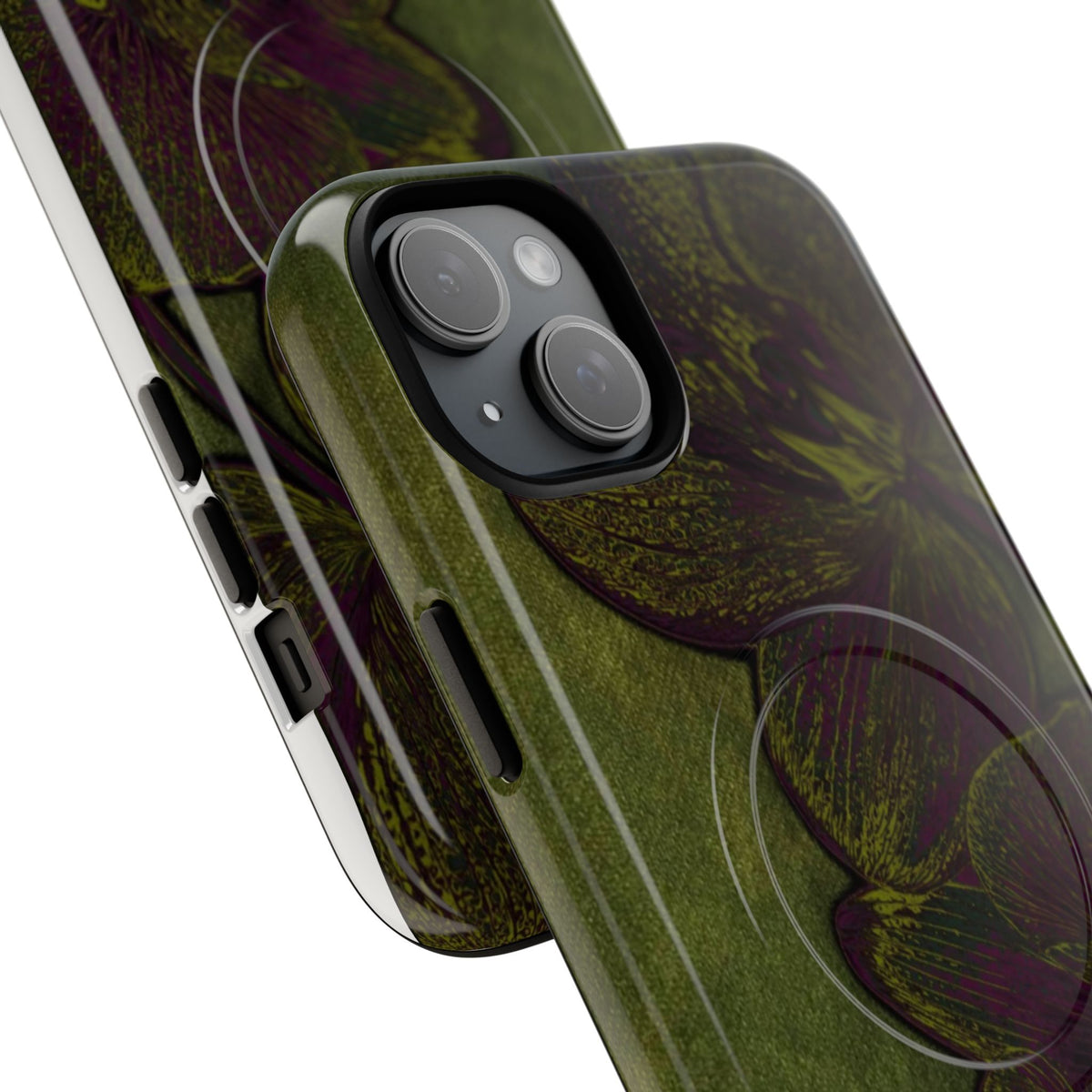 Floral Olive Tough Magnetic Phone Case