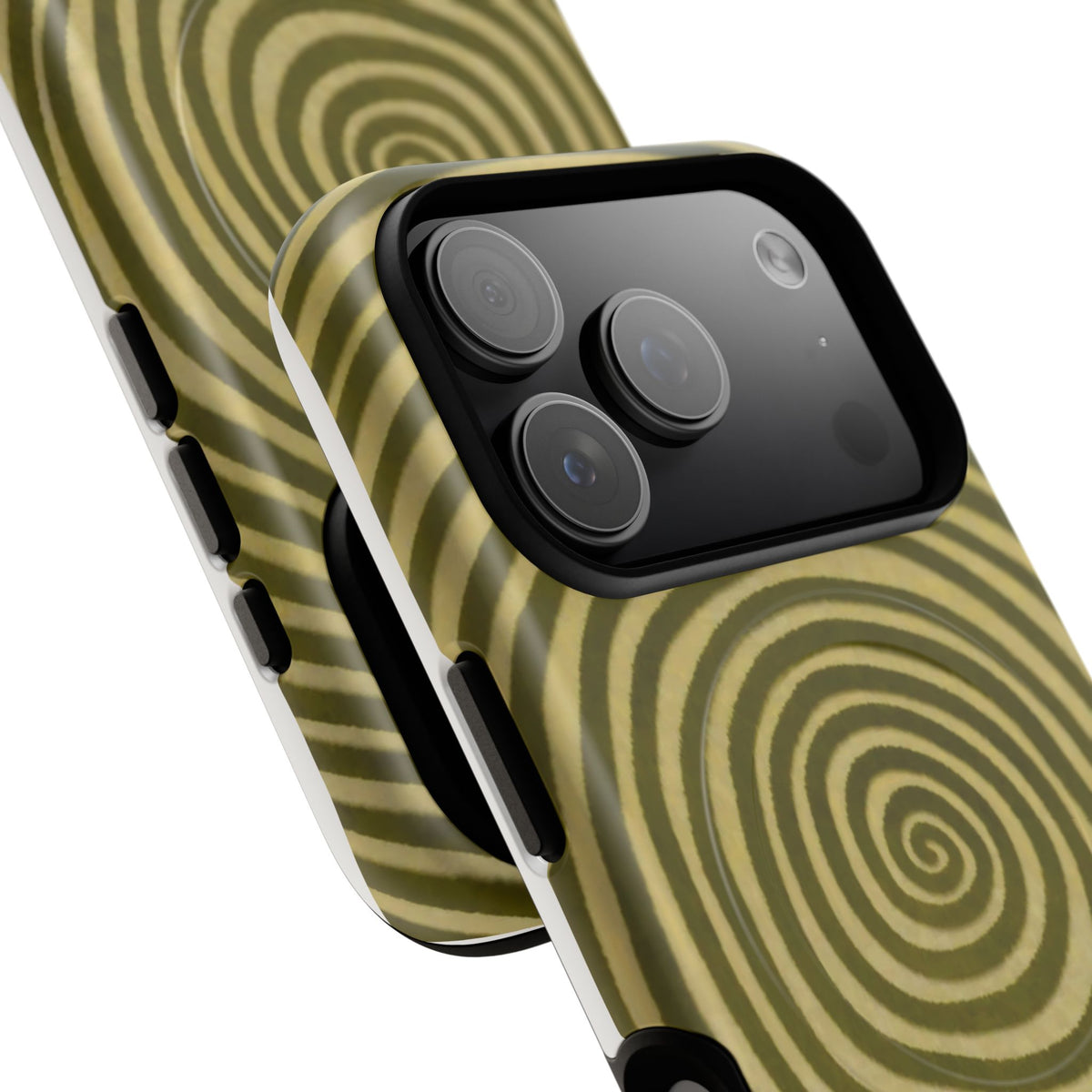 Olive Green Spiral Magnetic Phone Case
