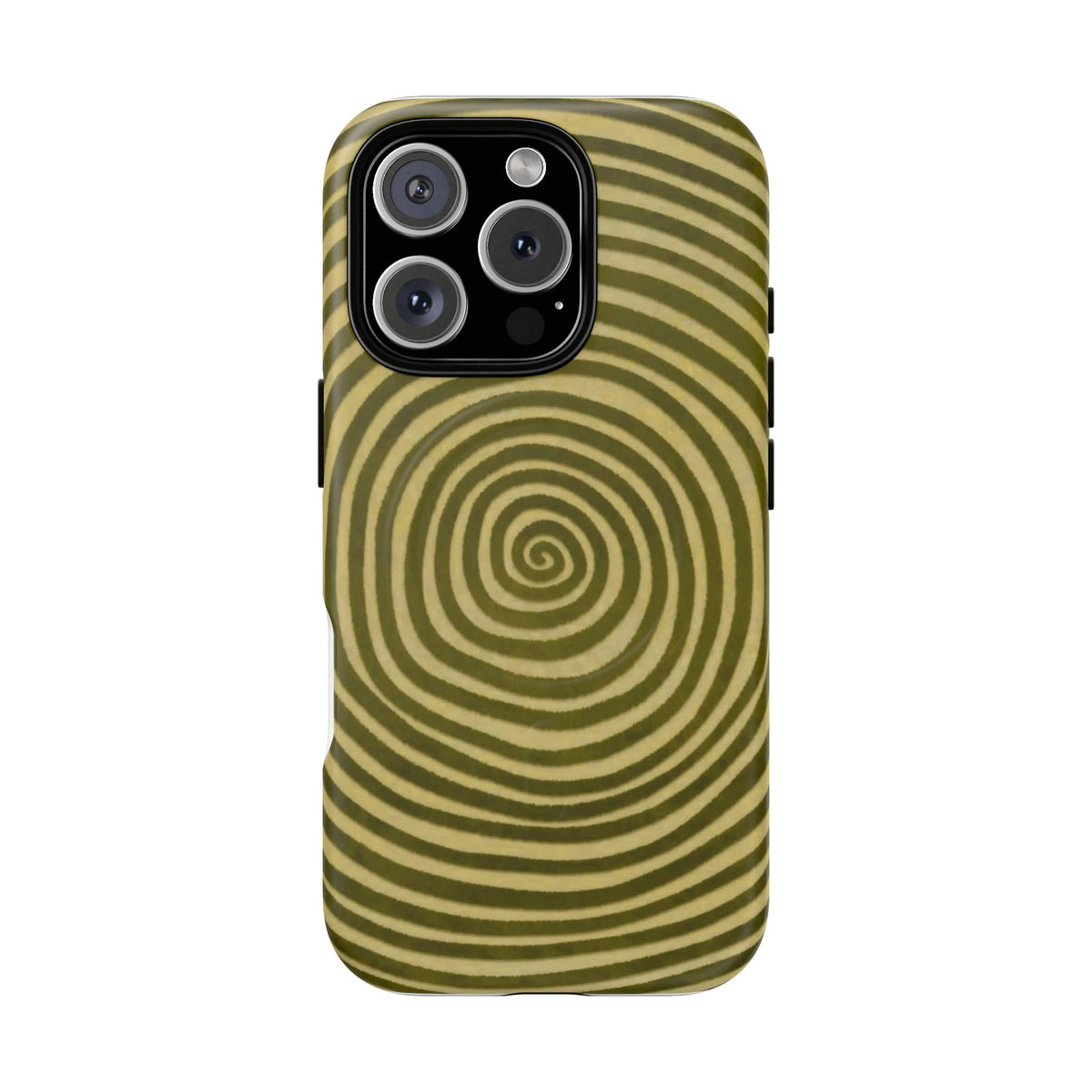 Olive Green Spiral Magnetic Phone Case