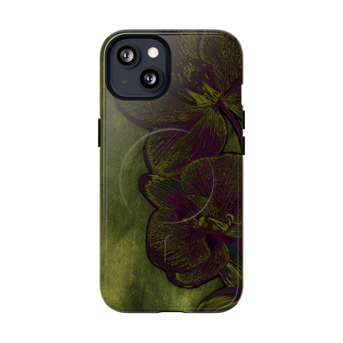 Floral Olive Tough Magnetic Phone Case