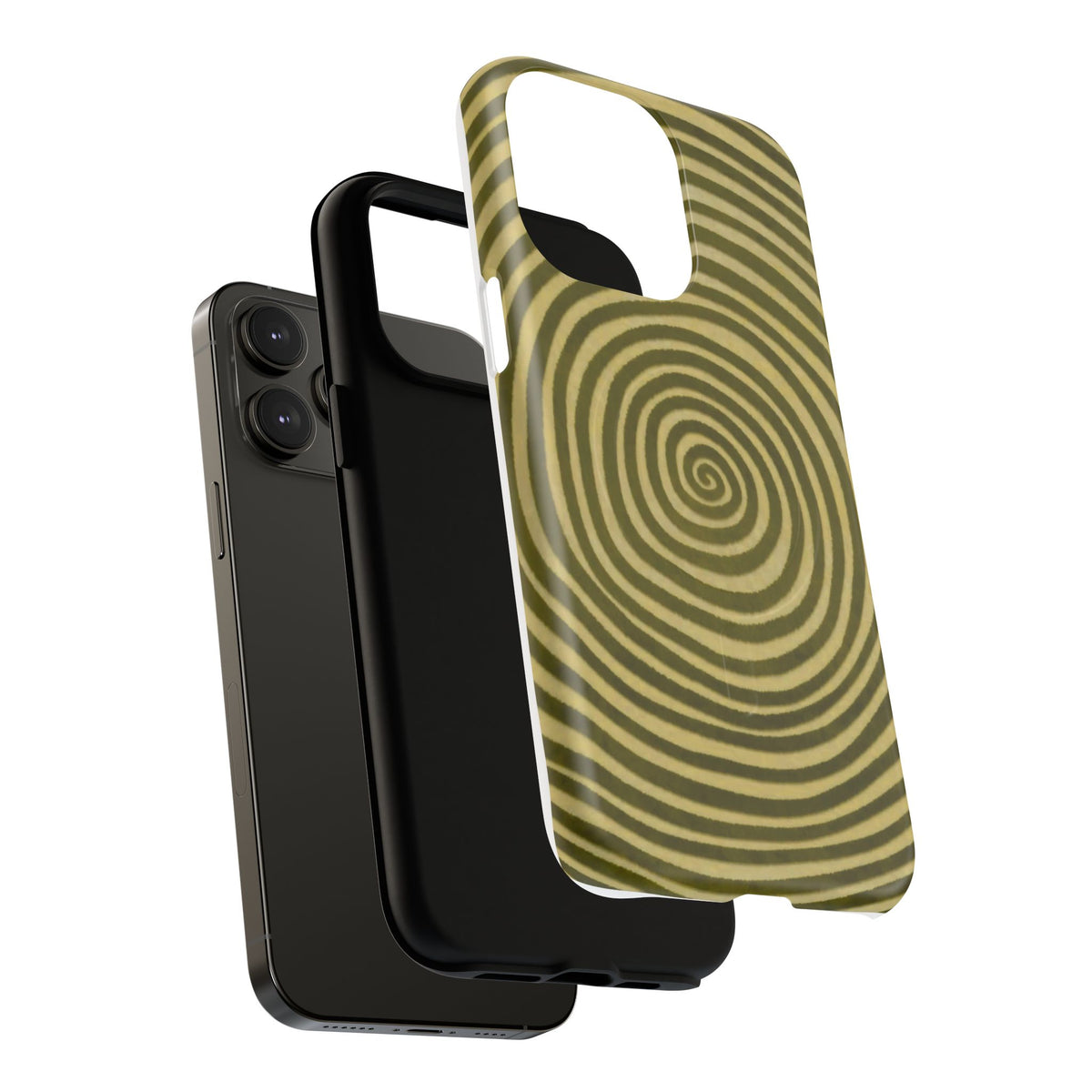Olive Green Spiral Magnetic Phone Case